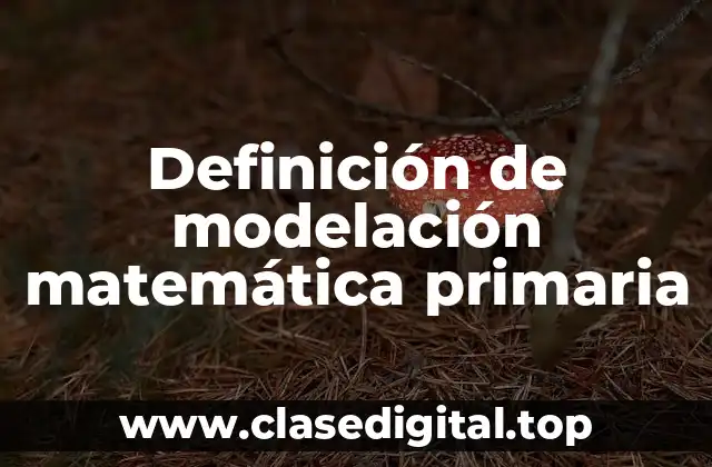 Definición de modelación matemática primaria