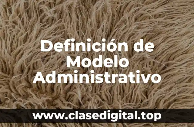 Definición técnica de Modelo Administrativo