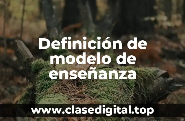 Definición de modelo de enseñanza