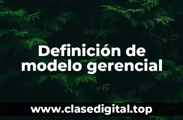 Definición de modelo gerencial