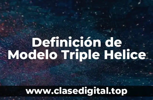 Definición de Modelo Triple Helice