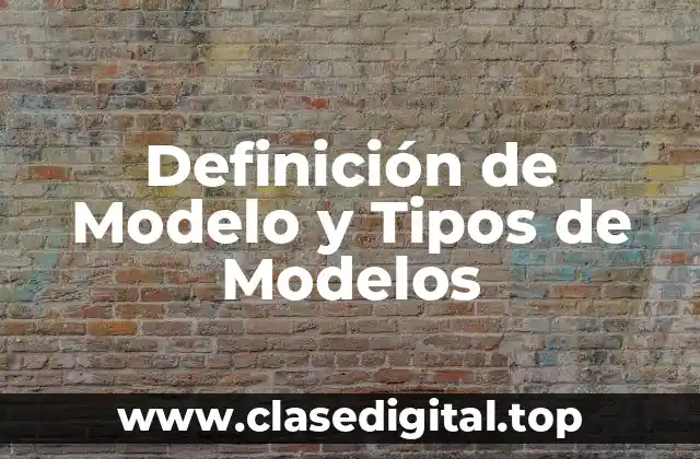 Definición de Modelo y Tipos de Modelos