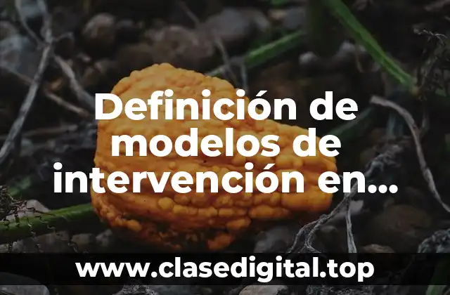 Definición de modelos de intervención en trabajo social