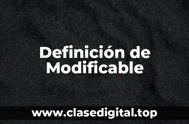 Definición de Modificable