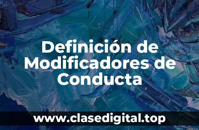 Definición de Modificadores de Conducta