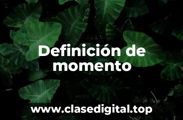 Definición de momento
