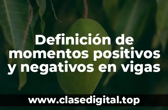 Definición de momentos positivos y negativos en vigas