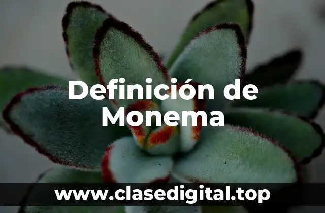 Definición de Monema