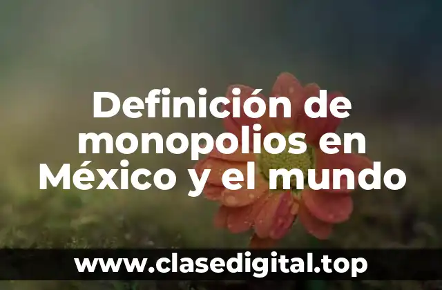 Definición de monopolios en México y el mundo