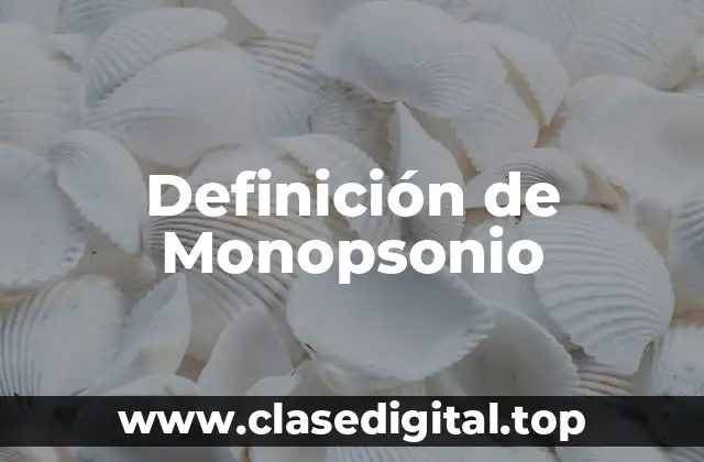 Definición técnica de Monopsonio