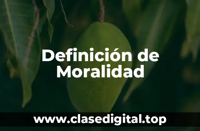 Definición de Moralidad