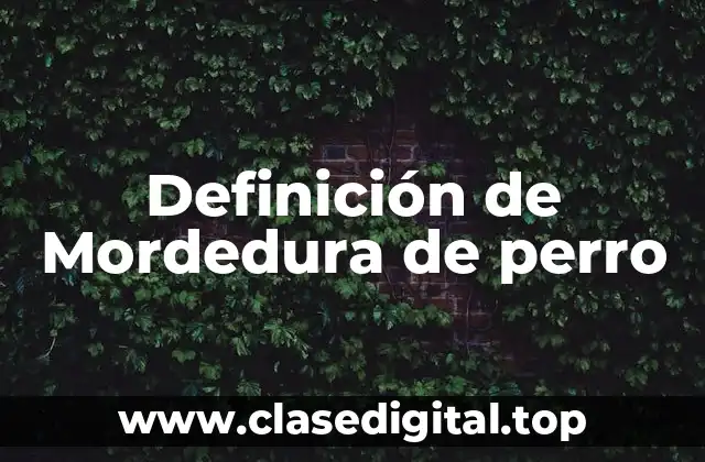 Definición de Mordedura de perro