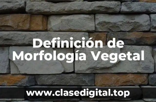 Definición de Morfología Vegetal
