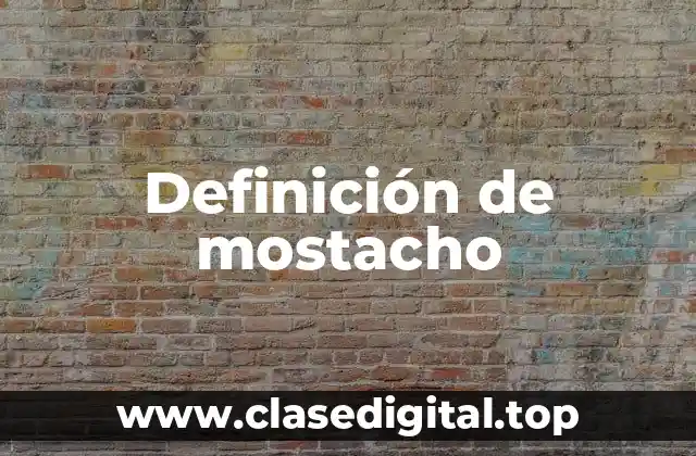 Definición de mostacho