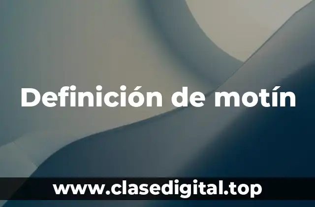 Definición de motín