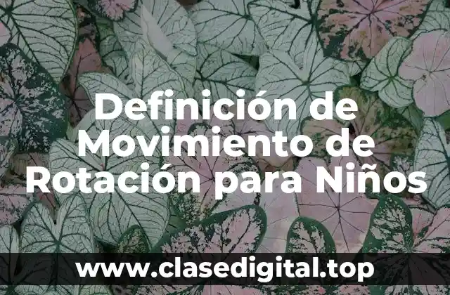 Definición de Movimiento de Rotación para Niños
