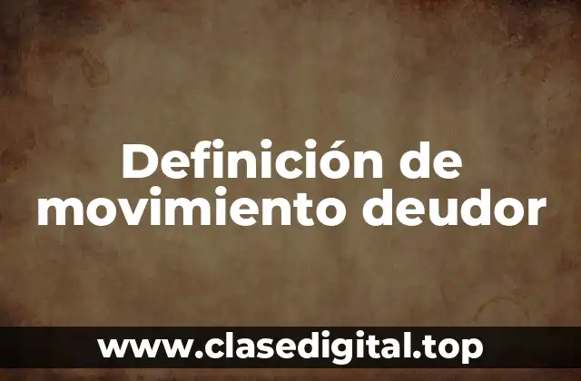 Definición de movimiento deudor