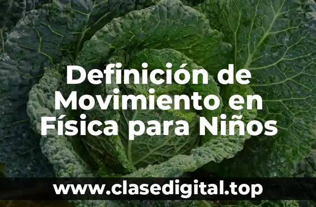 Definición de Movimiento en Física para Niños