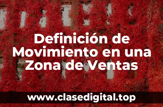 Definición de Movimiento en una Zona de Ventas
