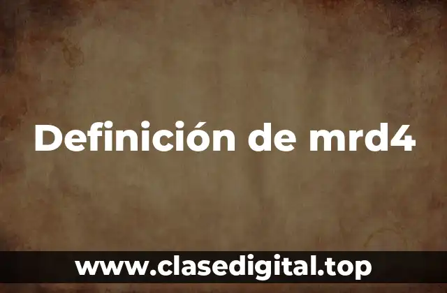 Definición de mrd4