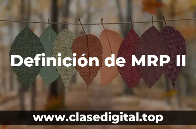 Definición de MRP II