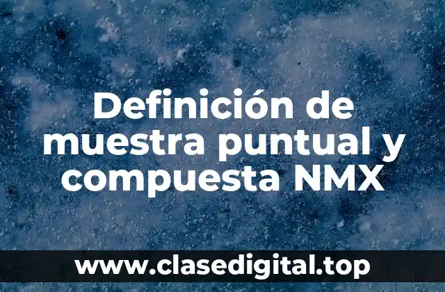 Definición de muestra puntual y compuesta NMX