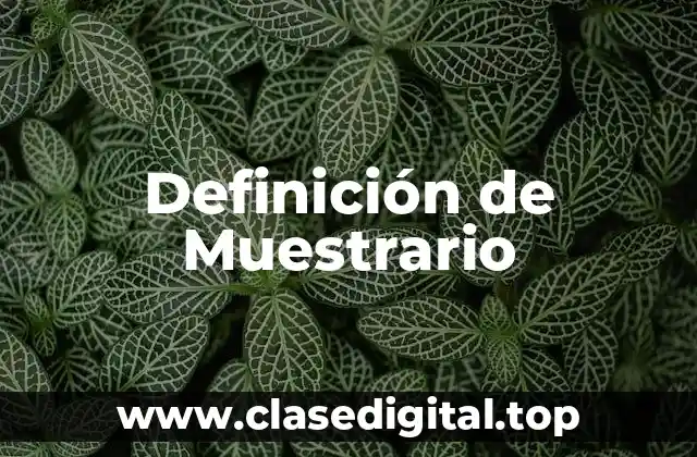Definición de Muestrario