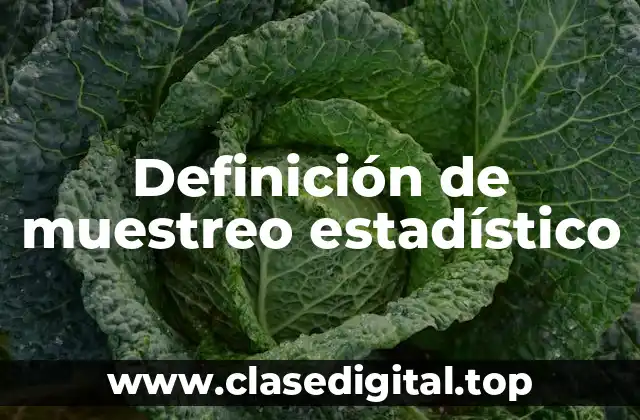 Definición de muestreo estadístico