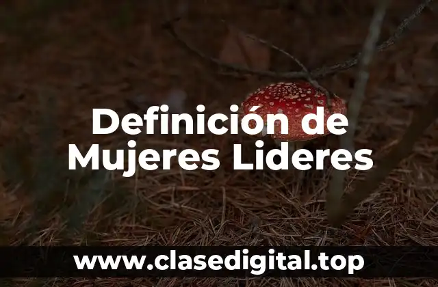 Definición de Mujeres Lideres