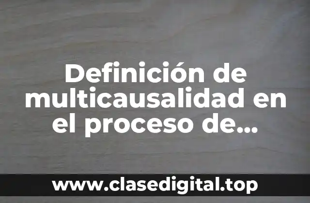 Definición de multicausalidad en el proceso de industrialización e imperialismo