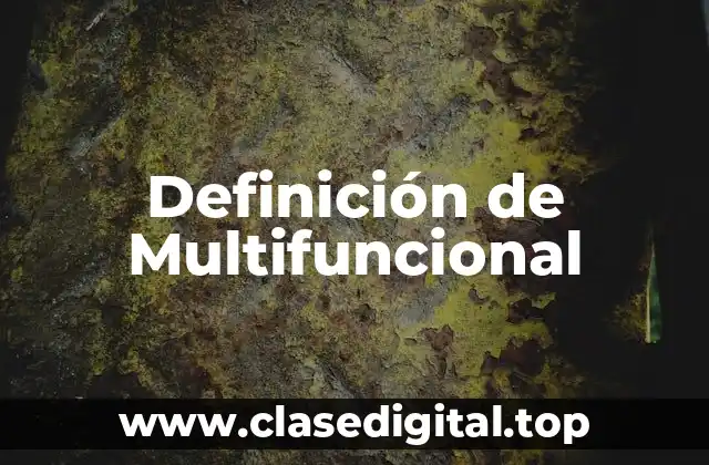 Definición técnica de Multifuncional