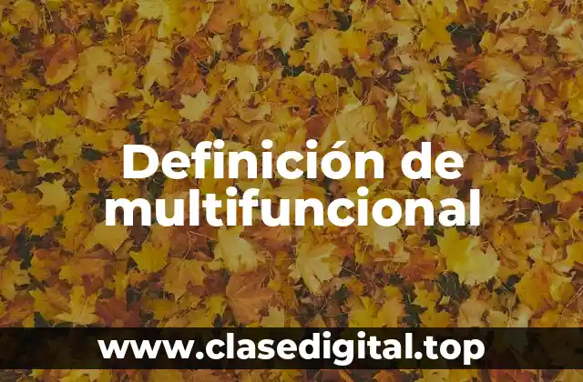 Definición de multifuncional