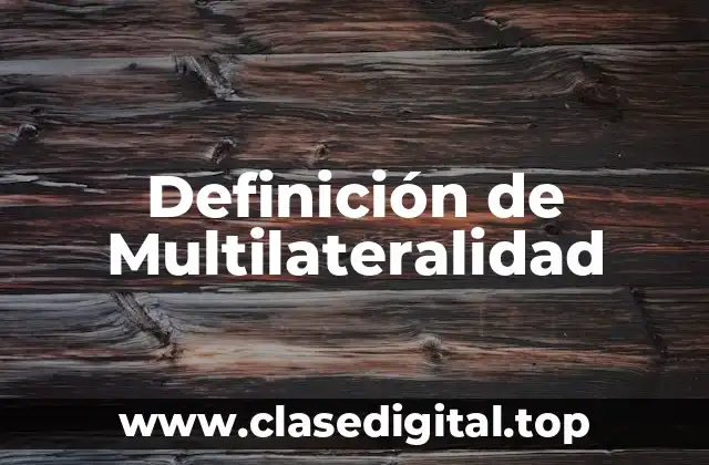 Definición de Multilateralidad