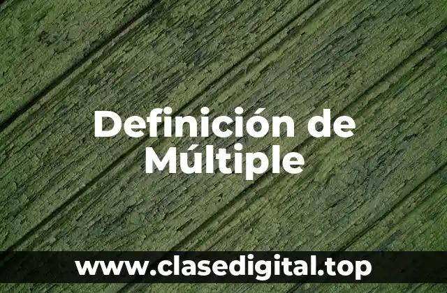 Definición de Múltiple