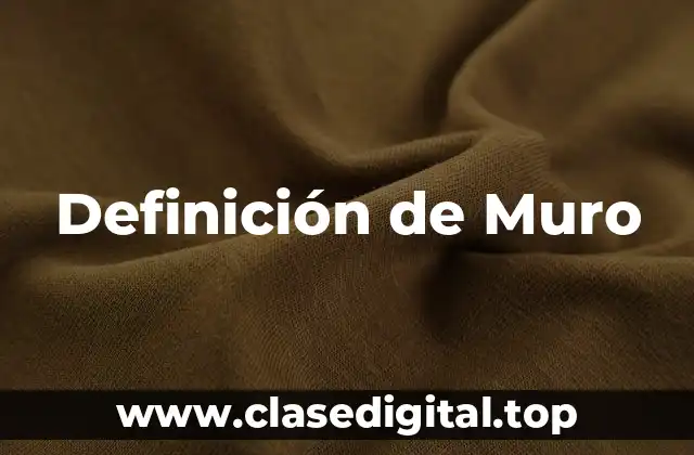 Definición de Muro