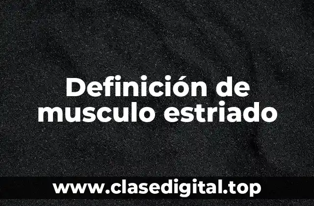 Definición técnica de músculo estriado