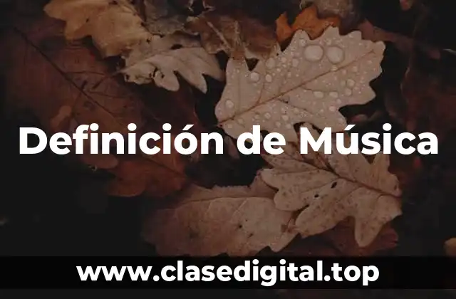 Definición de Música