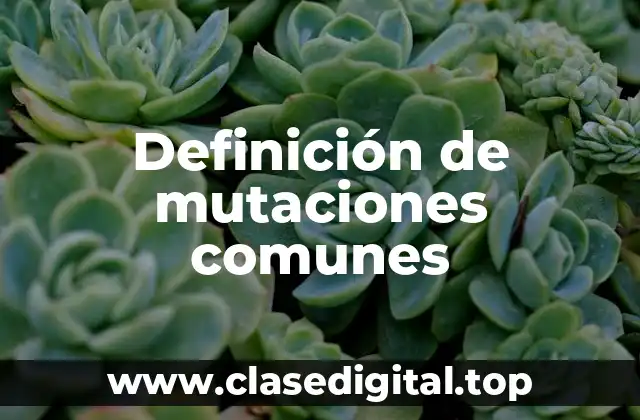 Definición de mutaciones comunes