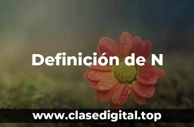 Definición técnica de N