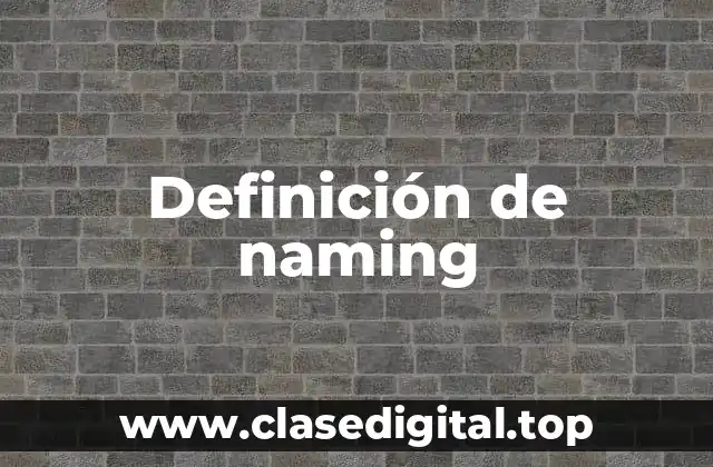 Definición de naming