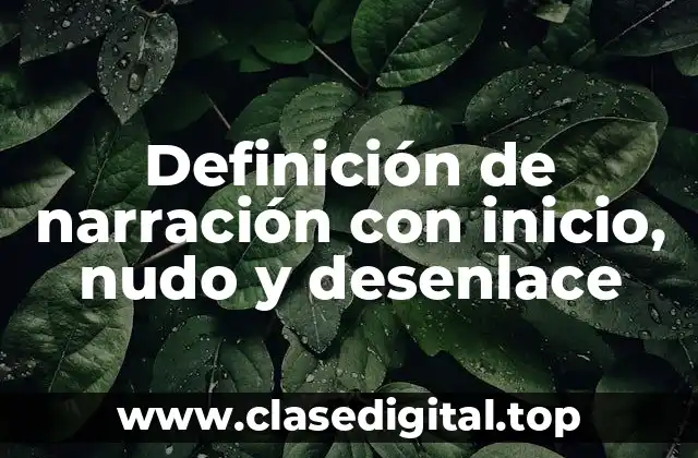 Definición de narración con inicio, nudo y desenlace