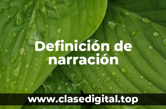 Definición técnica de narración