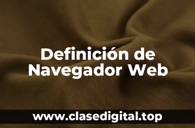 Definición Técnica de Navegador Web