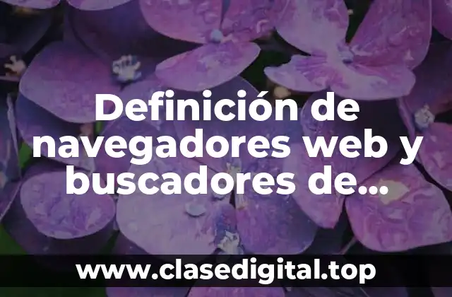 Definición de navegadores web y buscadores de información