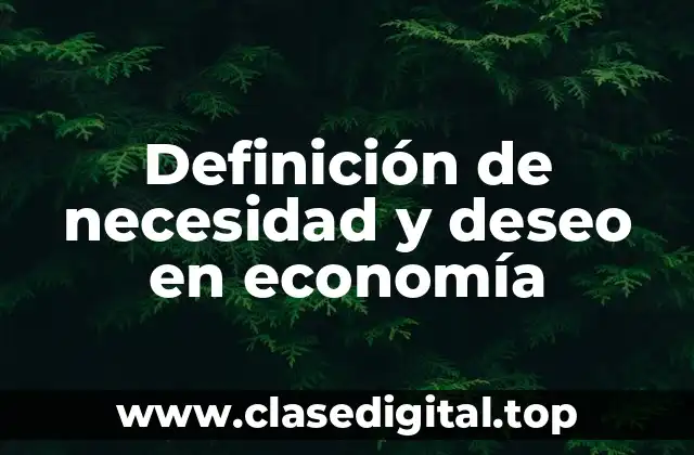 Definición técnica de necesidad y deseo en economía
