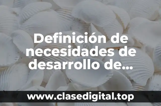 Definición de necesidades de desarrollo de software