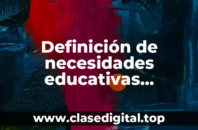 Definición de necesidades educativas especiales de Echeita