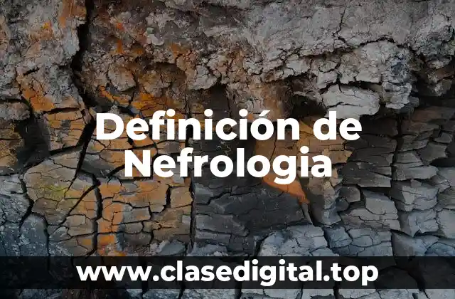 Definición de Nefrologia