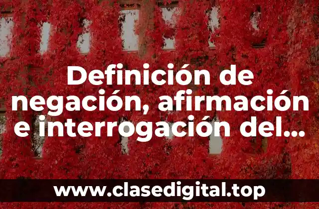 Ejemplos de negación, afirmación e interrogación del verbo can