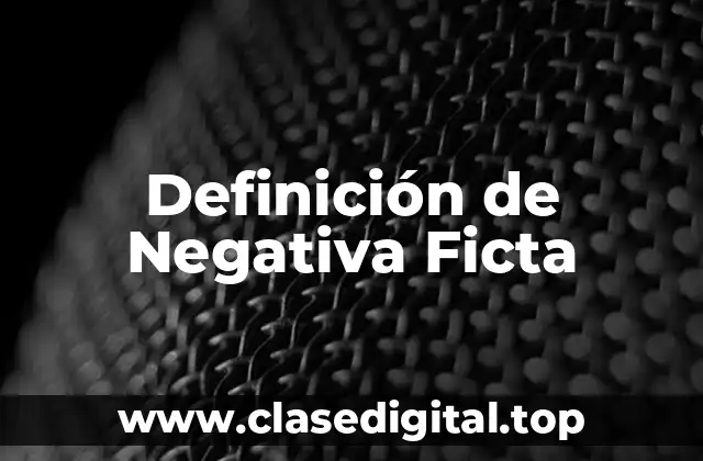 Definición de Negativa Ficta